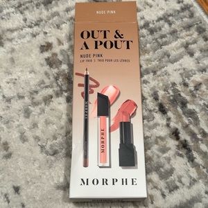 Morphe -Out And A Pout "Nude Pink" Lip Trio - Lipstick, Gloss & Pencil